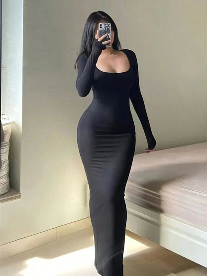 Long Sleeve Bodycon Midi Dress