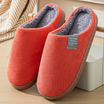 Women's Thick-Soled Soft-Soled Household Slippers Household Plush Slippers Non-Slip Warm Slippers Indoor Winter