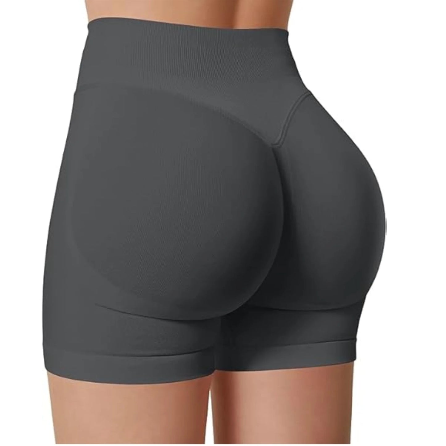 High Waist Solid Yoga Shorts