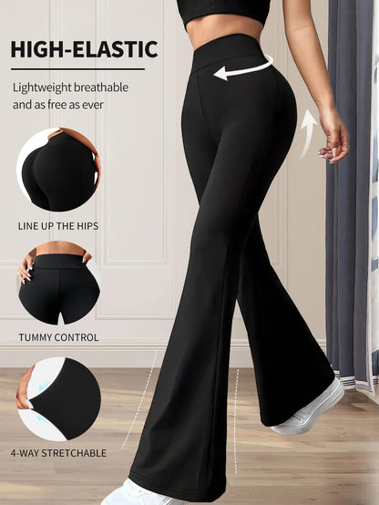 High Waist Flared Slim Fit Pants