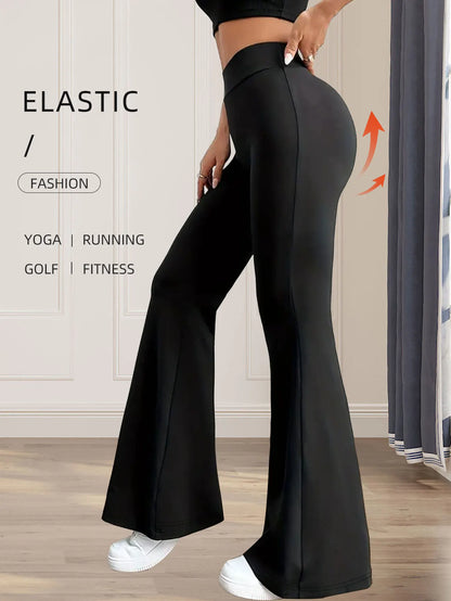 High Waist Flared Slim Fit Pants