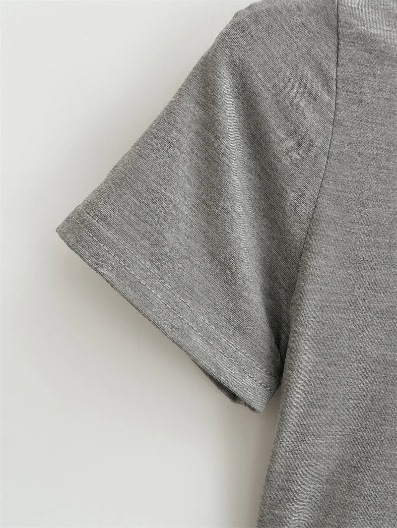 Slim-Fit Casual Y2K T-Shirt