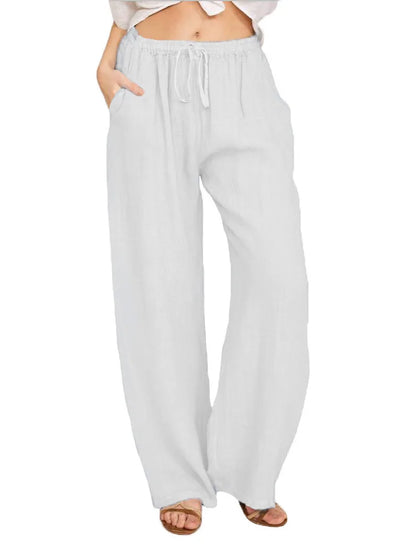 Loose Cotton Hemp Casual Pants